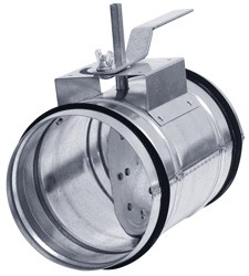 Воздушный клапан для круглых воздуховодов КВК 125Р (дроссель)