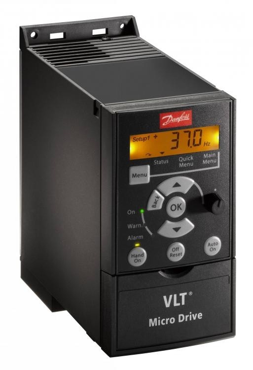 Преобразователь частоты Danfoss FC-051  0,18 кВт, 200-240 В, IP 20, Без панели управления LCP 