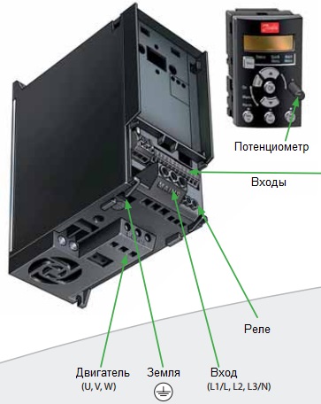 Подключение частотного преобразователя Danfoss FC-51