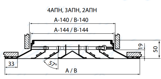  решетка 4АПН 300х300  в е вентиляции .