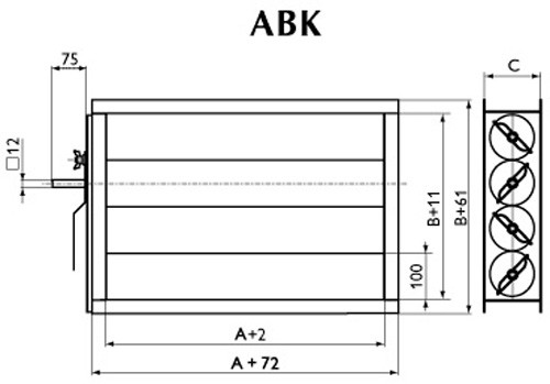 Воздушный клапан авк 700 400